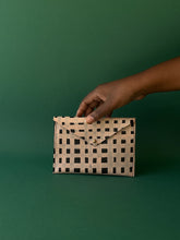 Load image into Gallery viewer, Leather Envelope Carryall- Grid