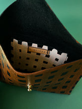 Load image into Gallery viewer, Leather Envelope Carryall- Grid