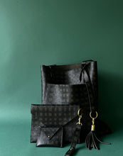 Load image into Gallery viewer, Leather Tassel Key Fob - Grid