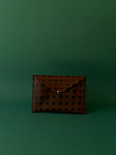 Load image into Gallery viewer, Leather Envelope Carryall- Grid