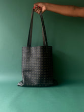 Load image into Gallery viewer, Leather Market Tote- Grid