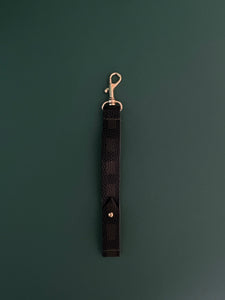 Leather Wristlet Fob - Grid