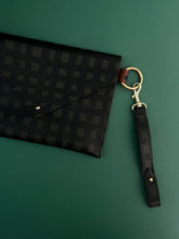 Load image into Gallery viewer, Leather Wristlet Fob - Grid