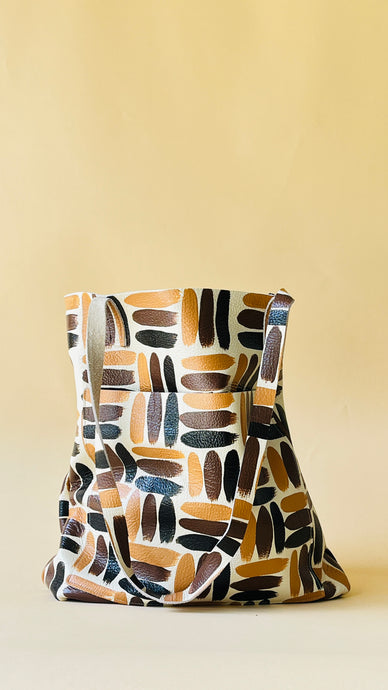 BWVA x R-KI-TEKT-Leather Market Tote-OMI HUES