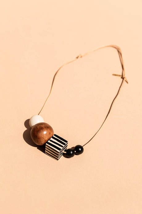 Wooden Bead Necklace-KIMA
