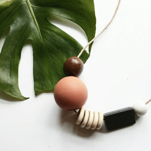 Wooden Bead Necklace- SURMA